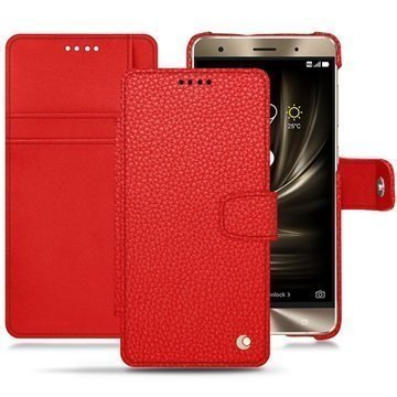 Asus Zenfone 3 Deluxe ZS570KL Noreve Tradition B Wallet Case Tomaatinpunainen