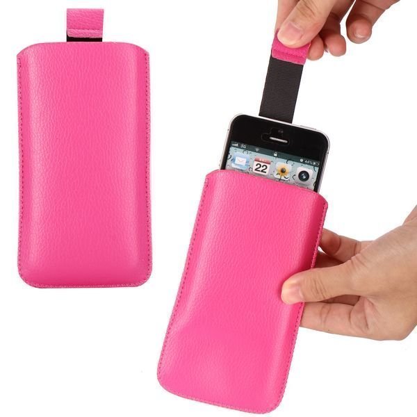 Colorcase Pull Tab Nahkainen Iphone 5 / 5s Suojatasku Pinkki