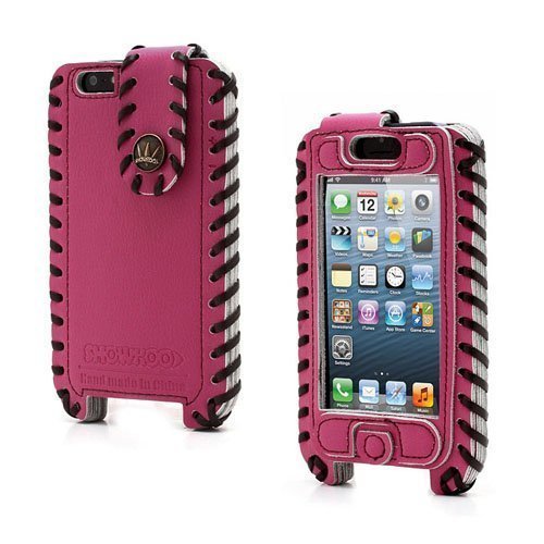 Comanche Pinkki Iphone 5 Aito Nahkakotelo