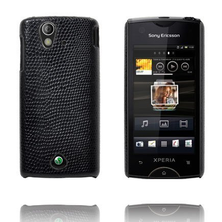 Croco Musta Sony Ericsson Xperia Ray Suojakuori