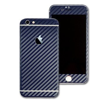 EasySkinz 3D Kuvioitu hiilikuitukuori iPhone 6S Tummansininen