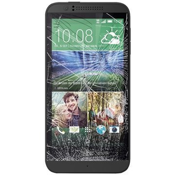 HTC Desire 510 Näytön Lasin ja Kosketusnäytön Korjaus Musta