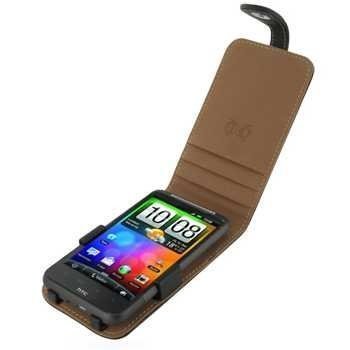 HTC Desire HD Flip Leather Case