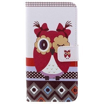 HTC One (M8) One (M8) Dual Sim Wallet Leather Case Pink Owl