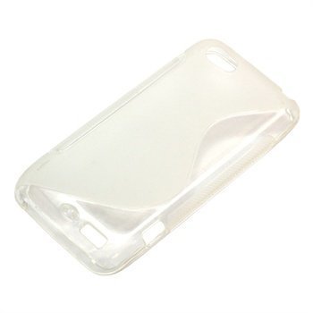 HTC One V S-Curve TPU Case Transparent