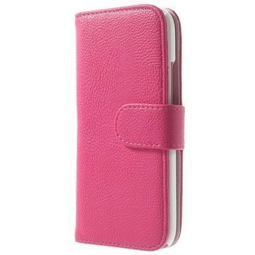 HTC One mini 2 Wallet Nahkakotelo Kuuma Pinkki