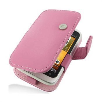 HTC Wildfire S PDair Leather Case 3JHTWSB41 Vaaleanpunainen