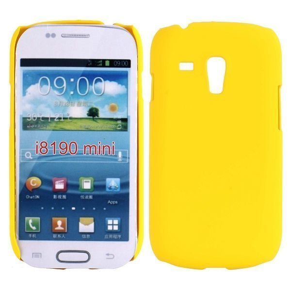 Hard Shell Keltainen Samsung Galaxy S3 Mini Suojakuori