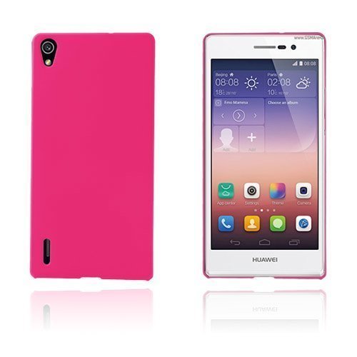 Hard Shell Kuuma Pinkki Huawei Ascend P7 Suojakuori