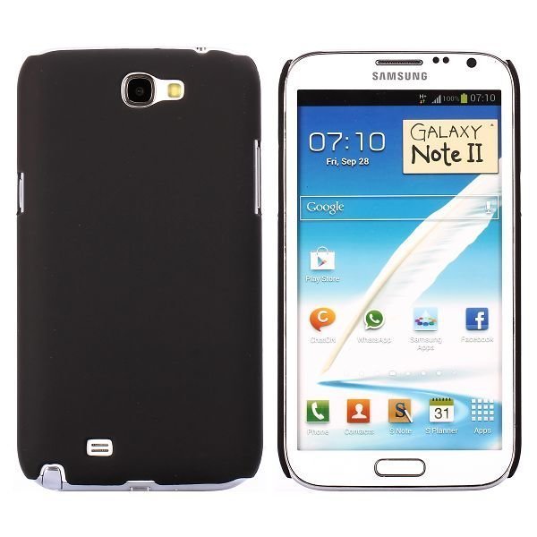 Hard Shell Musta Samsung Galaxy Note 2 Suojakuori