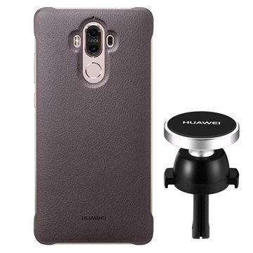 Huawei Mate 9 Case & Magnetic Car Holder Combo Coffee