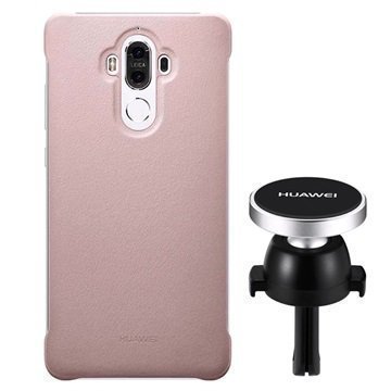 Huawei Mate 9 Case & Magnetic Car Holder Combo Pink