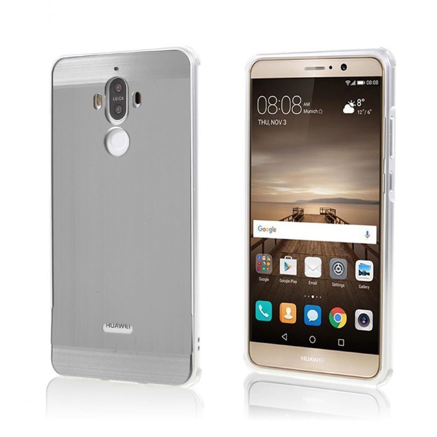 Huawei Mate 9 Galvanoitu Harjattu Muovikuori Hopea