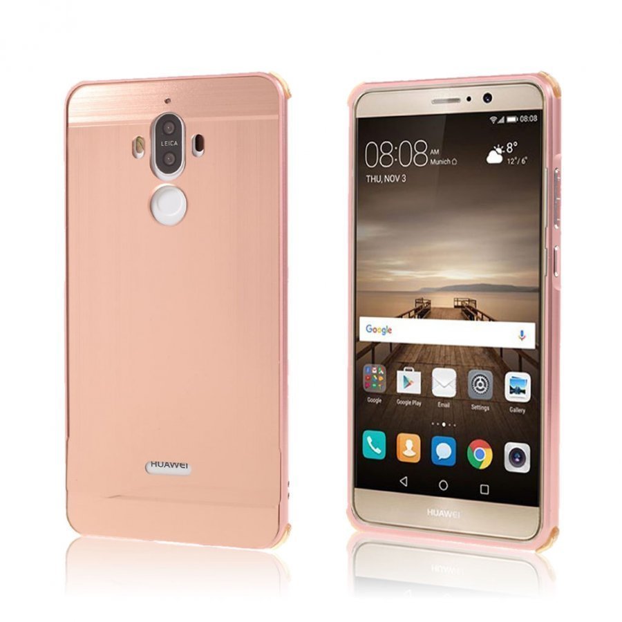 Huawei Mate 9 Galvanoitu Harjattu Muovikuori Rosee Kulta