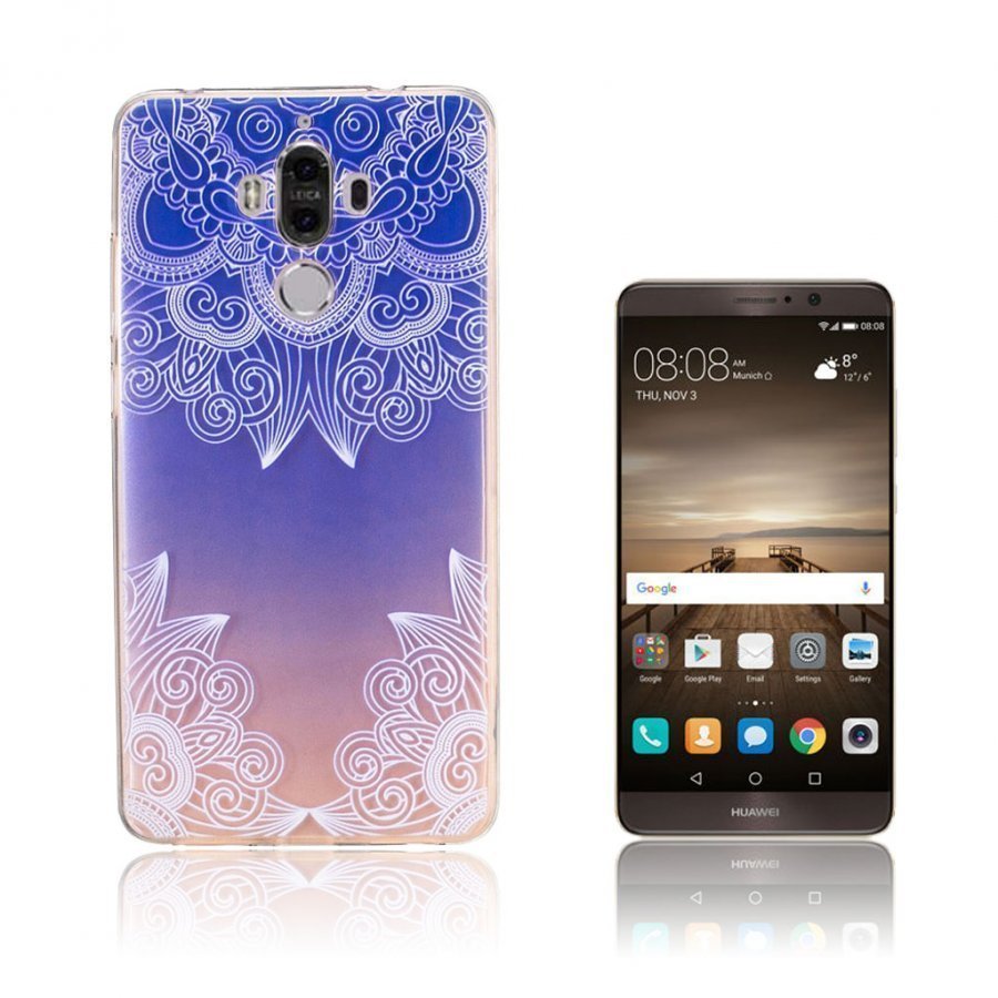 Huawei Mate 9 Joustava Kohokuvio Muovikuori Mandala Kukka