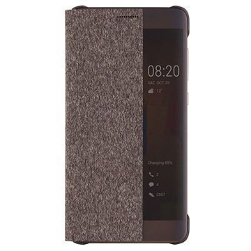 Huawei Mate 9 Pro Smart View Flip Kotelo Ruskea