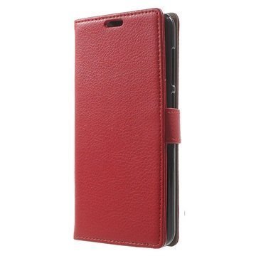 Huawei Y6II Compact Textured Wallet Case Red