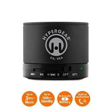 HyperGear MiniBoom Wireless Speaker with Built-in FM Radio Black