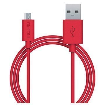 Incipio USB 2.0 / Micro USB Lataus & Synkronointikaapeli Punainen