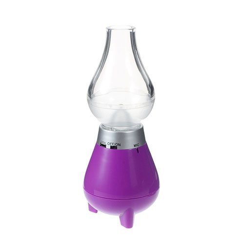 Keroseene Mini Kaiutin Mikrofonilla Ja Led Valoilla Violetti