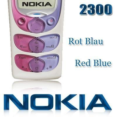 Keypad for the Nokia 2300 Red / Blue