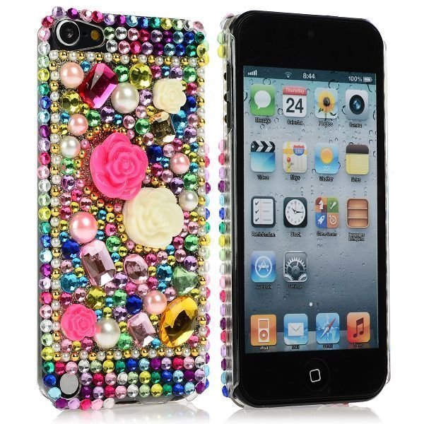 Krystalcase Pinkit Timantit 6 Ipod Touch 5 Bling Suojakuori