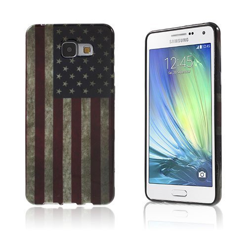 Krøyer Samsung Galaxy A5 2016 Silikonikuori Vanhanaikainen Amerikan Lippu