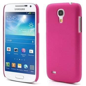 Kumipintainen Suojakotelo Samsung Galaxy S4 Mini I9190 I9192 I9195 Kuuma Pinkki