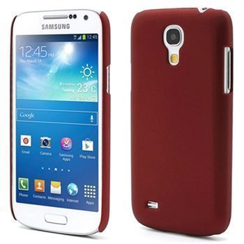 Kumipintainen Suojakotelo Samsung Galaxy S4 Mini I9190 I9192 I9195 Punainen