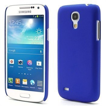 Kumipintainen Suojakotelo Samsung Galaxy S4 Mini I9190 I9192 I9195 Tummansininen