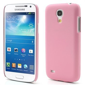 Kumipintainen Suojakotelo Samsung Galaxy S4 Mini I9190 I9192 I9195 Vaaleanpunainen