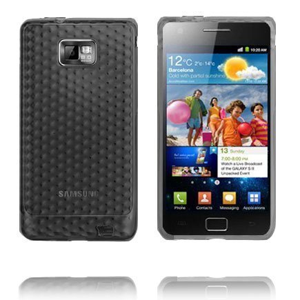 Kuutiot Harmaa Samsung Galaxy S2 Silikonikuori