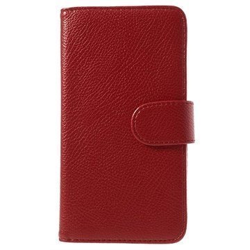 LG G Pro 2 Wallet Nahkakotelo Punainen