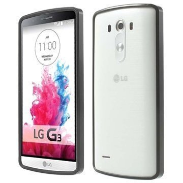 LG G3 Alumiini Puskuri Kotelo Musta