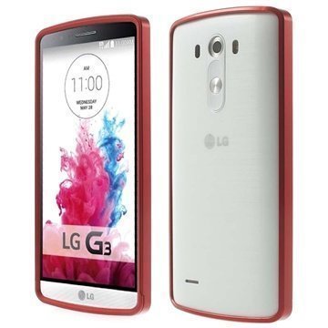 LG G3 Alumiini Puskuri Kotelo Punainen