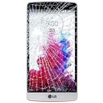 LG G3 S Näytön Lasin ja Kosketusnäytön Korjaus Valkoinen