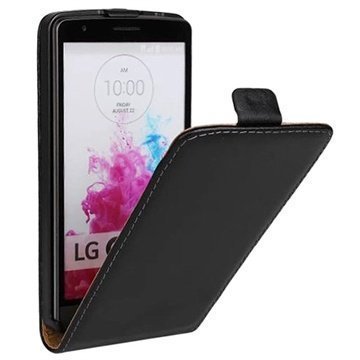 LG G3 S Pystysuuntainen Nahkainen Läppäkotelo Musta