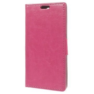 LG G3 S Slim Wallet Nahkakotelo Kuuma Pinkki