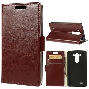 LG G3 Wallet Nahkakotelo Ruskea