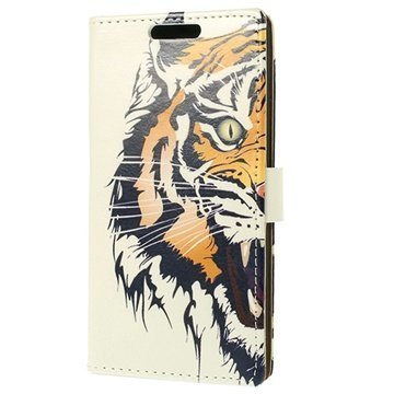 LG G3 Wallet Nahkakotelo Tiger