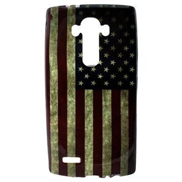 LG G4 TPU Suojakuori Vintage American Flag