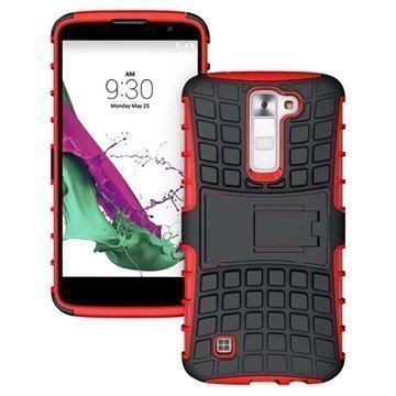 LG K10 Anti-Slip Case Black / Red