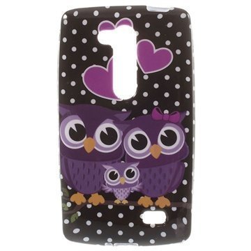 LG L Fino TPU Suojakuori Owl Family