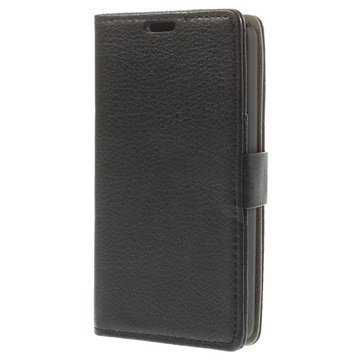 LG L Fino Wallet Nahkakotelo Musta