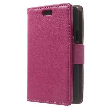 LG L30 Wallet Nahkakotelo Kuuma Pinkki