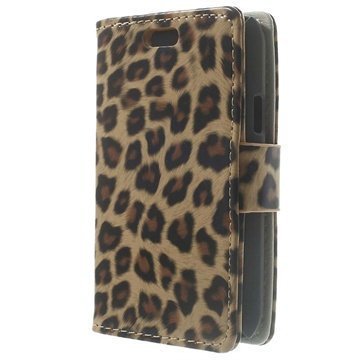 LG L30 Wallet Nahkakotelo Leopardi