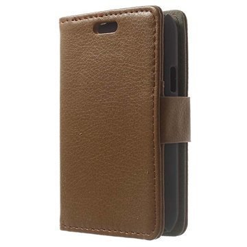 LG L30 Wallet Nahkakotelo Ruskea