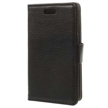 LG L40 D160 Wallet Nahkakotelo Musta