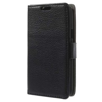 LG L50 Wallet Nahkakotelo Musta