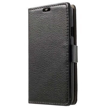 LG L60 Wallet Nahkakotelo Musta